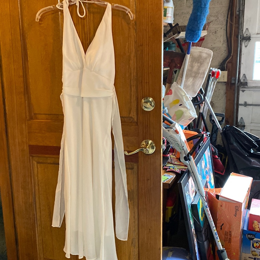 Rabbit Rabbit Rabbit Designs Cream Halter Dress Size 6